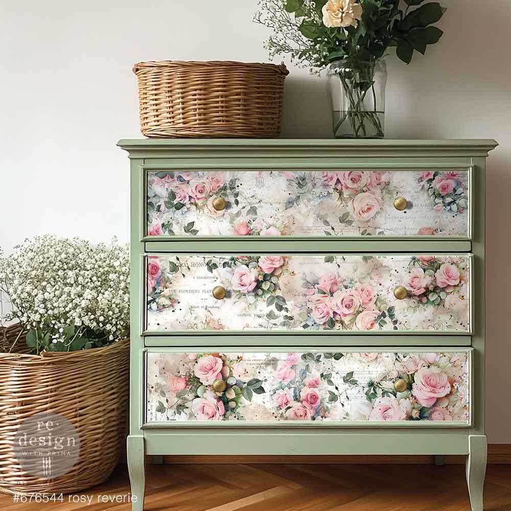 Double Delight Decoupage Fiber Paper Set - Rosy Reverie