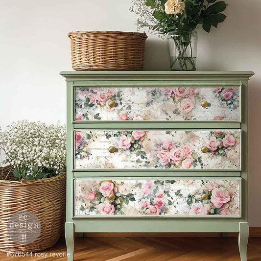 Double Delight Decoupage Fiber Paper Set - Rosy Reverie
