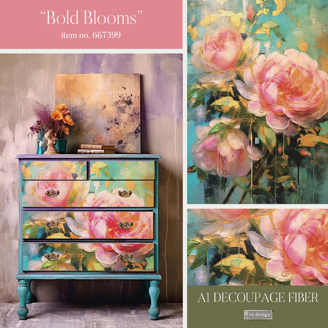 A1 Decoupage Fiber - Bold Blooms