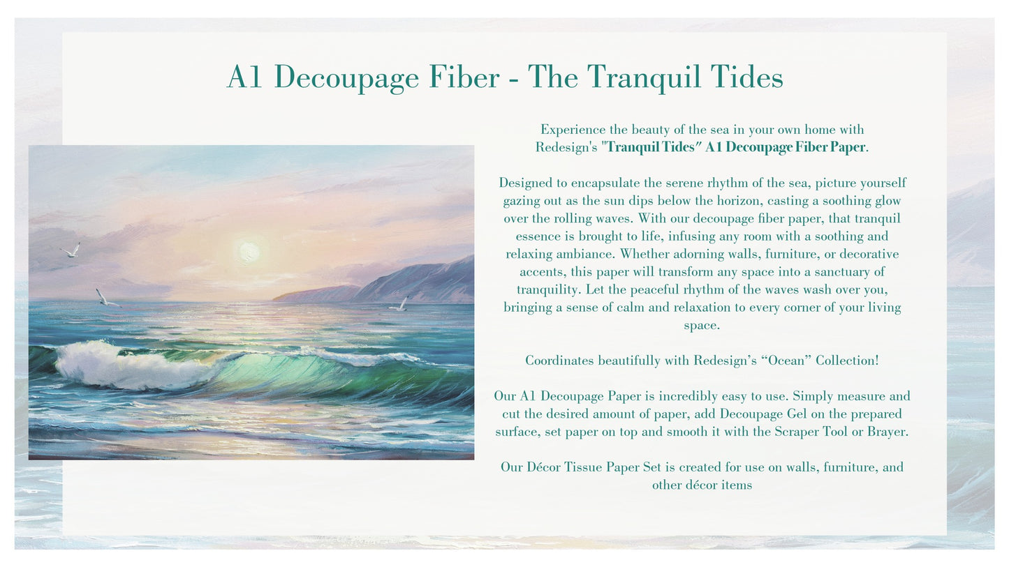 A1 Decoupage Fiber - Tranquil Tides