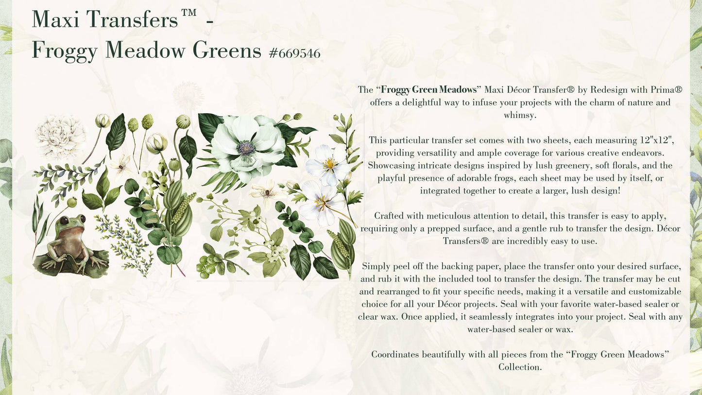 Maxi Transfers™ - Froggy Meadow Greens