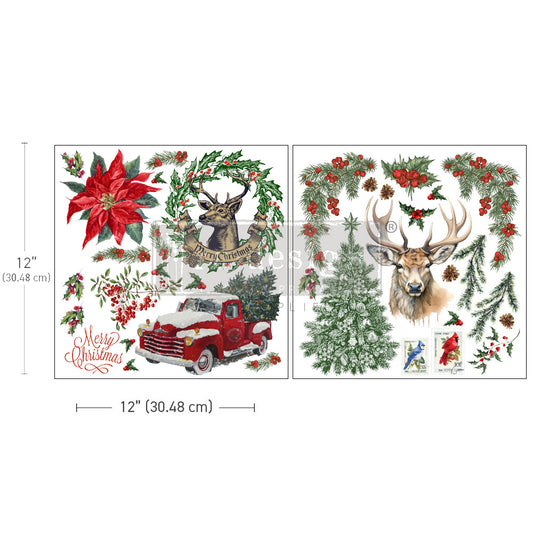 MAXI TRANSFERS® – CHRISTMAS MEMORIES – 2 SHEETS, 12″X12″