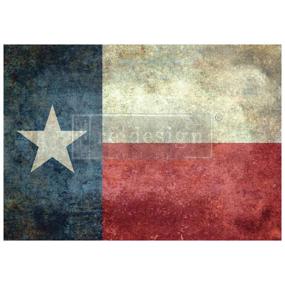 Texas Flag A1 Fiber decoupage