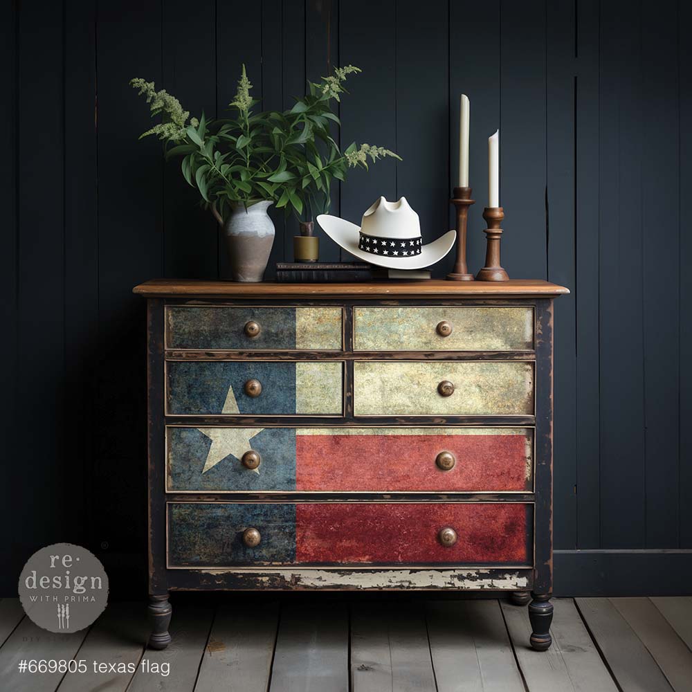 Texas Flag A1 Fiber decoupage