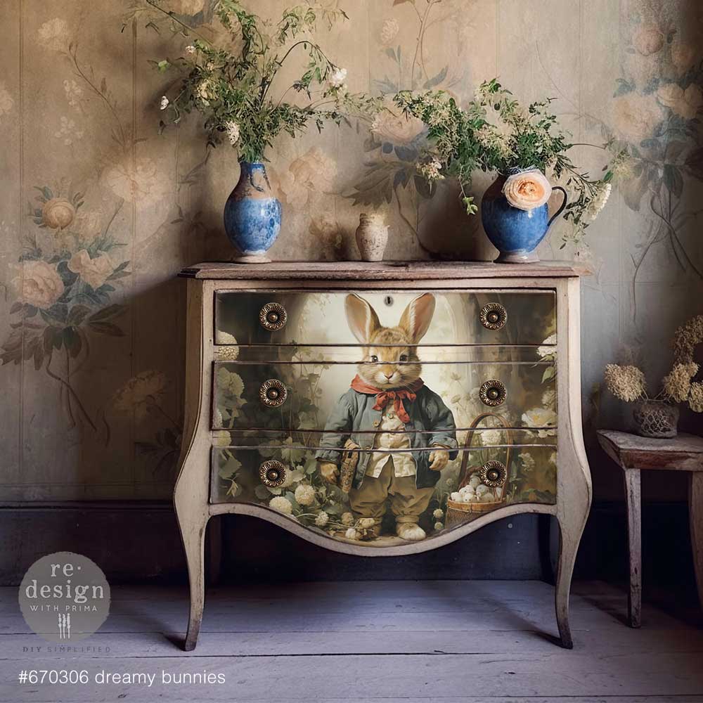 Dreamy Bunnies 3 pack decoupage paper