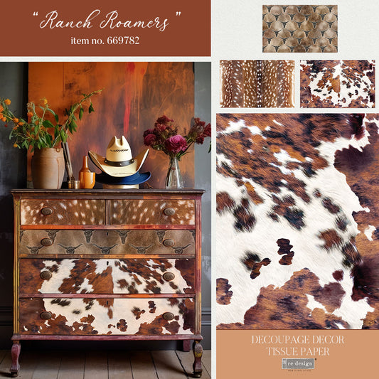 Decoupage Decor Tissue Paper Pack - Ranch Roamers