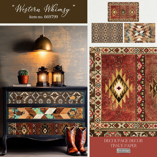 Western Whimsy decoupage Tissue Pack