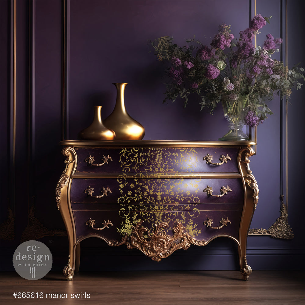 Manor Swirls - Kacha Decor Transfer - Redesign with Prima