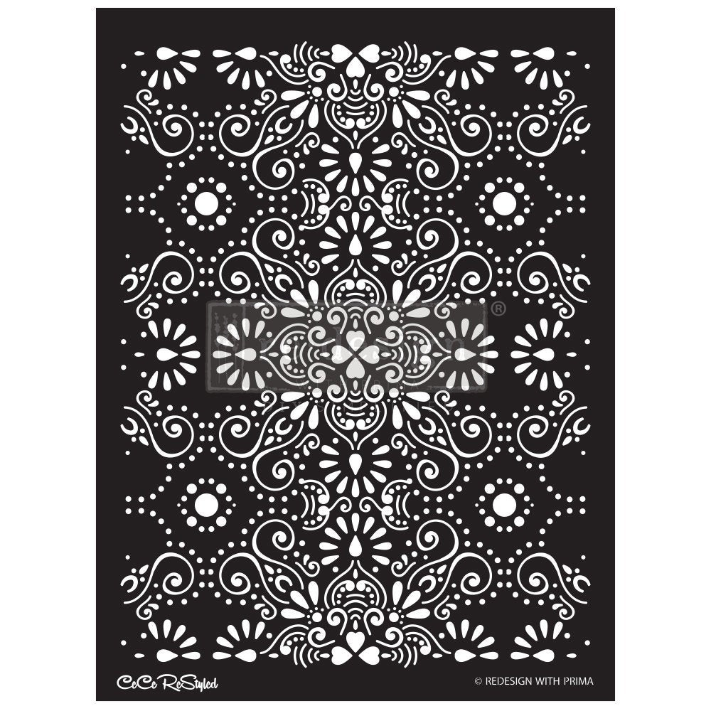 Eastern Abstract - CeCe Decor Stencil - Redesign with Prima