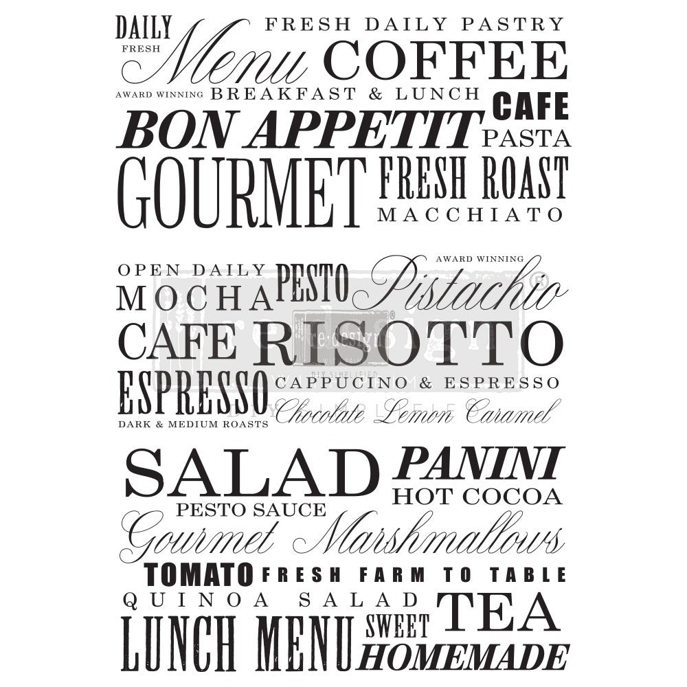 Delicious Menu - Decor Transfer - Redesign with Prima