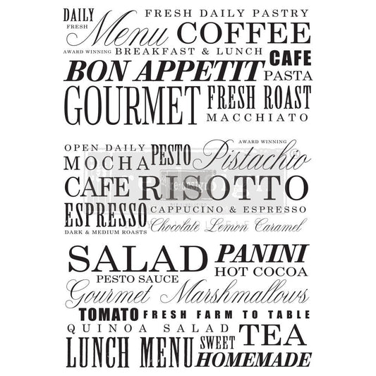 Delicious Menu - Decor Transfer - Redesign with Prima