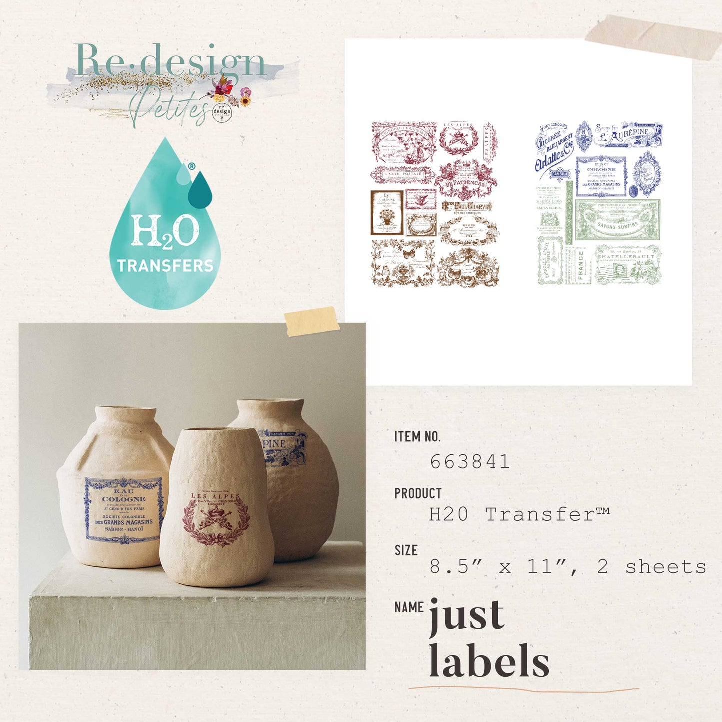 Just Labels - H2O Transfer by redesign with Prima