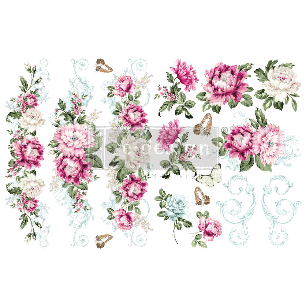 Springtime Peonies - H2O Transfer