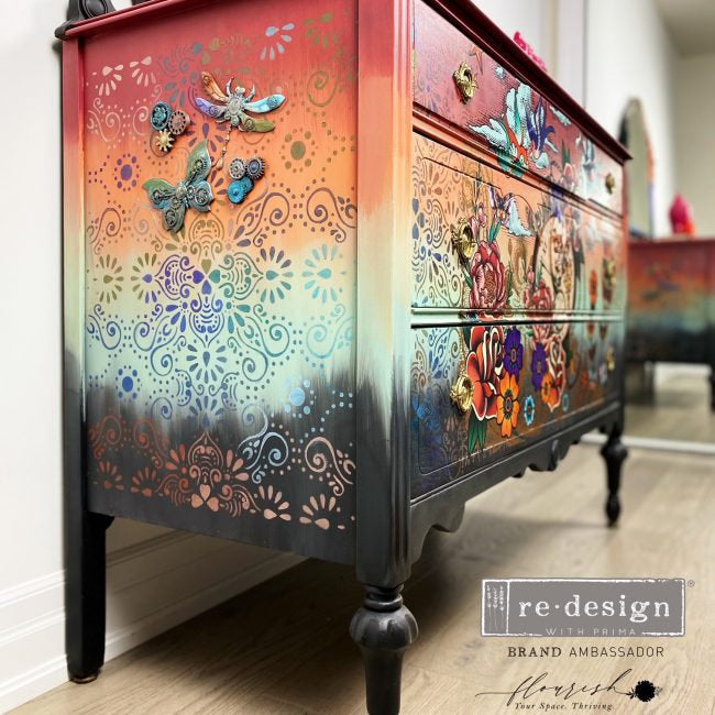 Eastern Abstract - CeCe Decor Stencil - Redesign with Prima