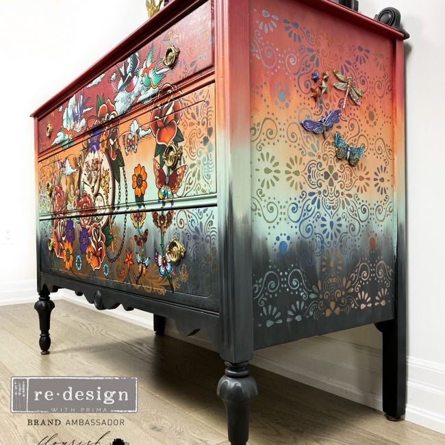 Eastern Abstract - CeCe Decor Stencil - Redesign with Prima