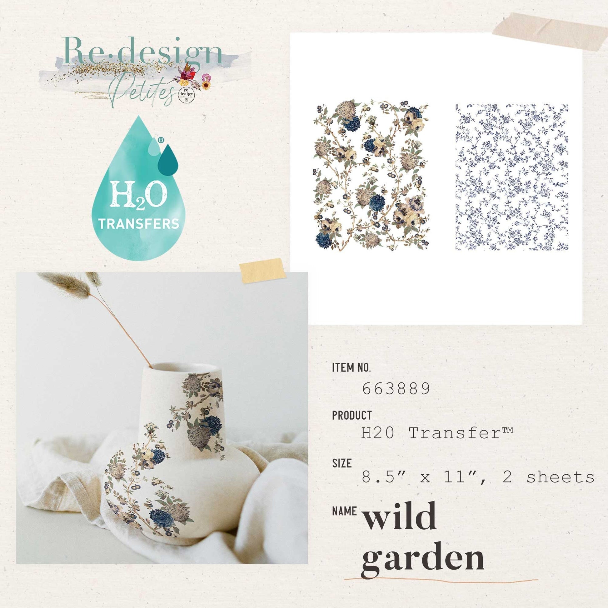 Pre-Order - Wild Garden - H2O Transfer - New Release