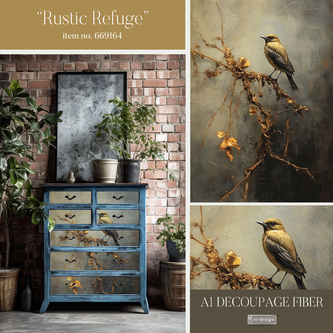 A1 Decoupage Fiber - Rustic Refuge