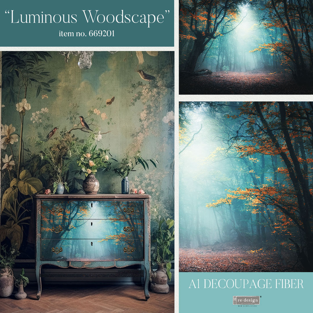 A1 Decoupage Fiber - Luminous Woodscape