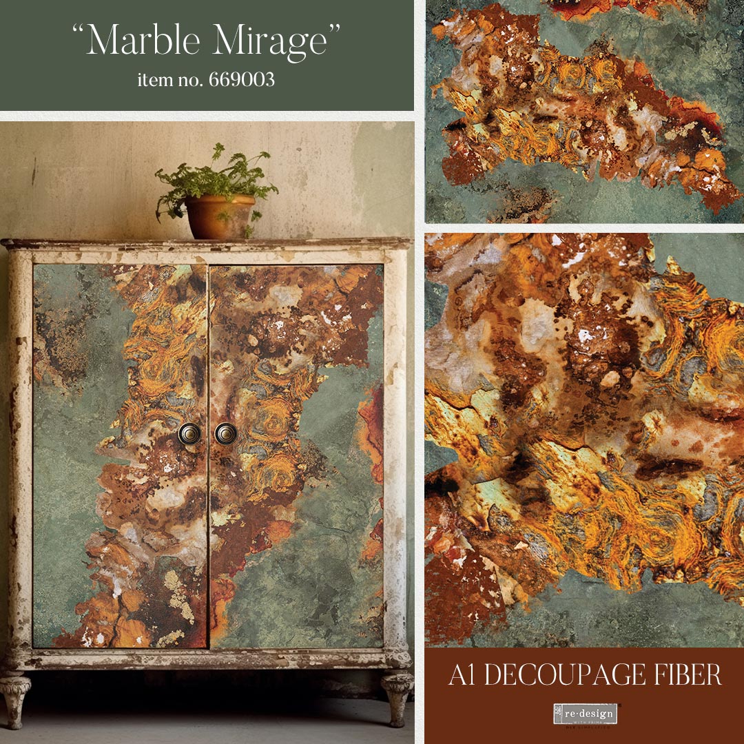 A1 Decoupage Fiber - Marble Mirage