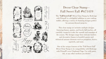 Decor Clear Stamp - Fall Sweet Fall