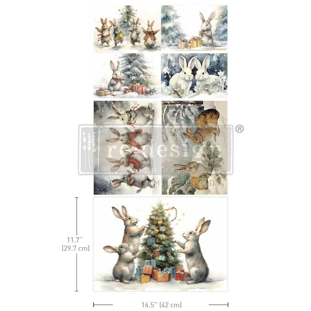 A3 Decoupage Fiber Pack - Bunny Wonderland