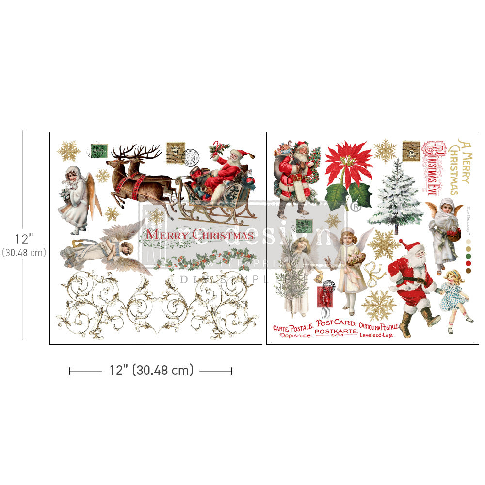 MAXI TRANSFERS® – HOLIDAY TRADITIONS – 2 SHEETS, 12″X12″