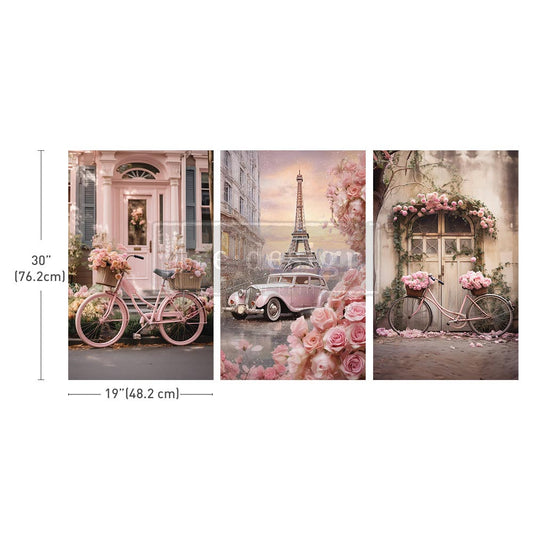 Parisian Bloom Haven 3 pack decoupage paper *PREORDER SHIPS WEEK OF 2/5