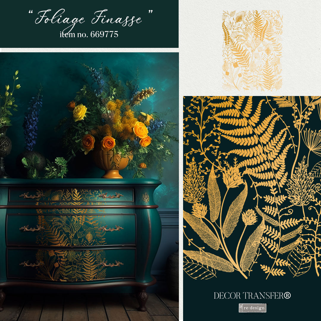 Kacha Decor Transfers® Gold Foil - Foliage Finesse