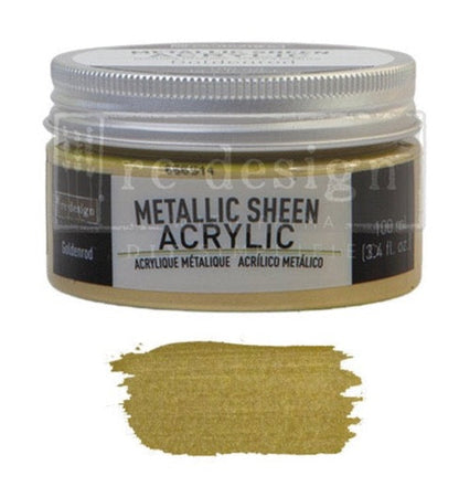 Goldenrod Acrylic Metallic Sheen- art paint - Decor Paint