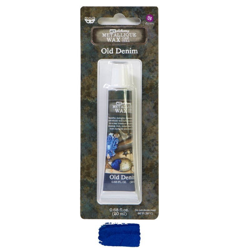 ART ALCHEMY- METALLIQUE WAX – OLD DENIM .68OZ (20ML)