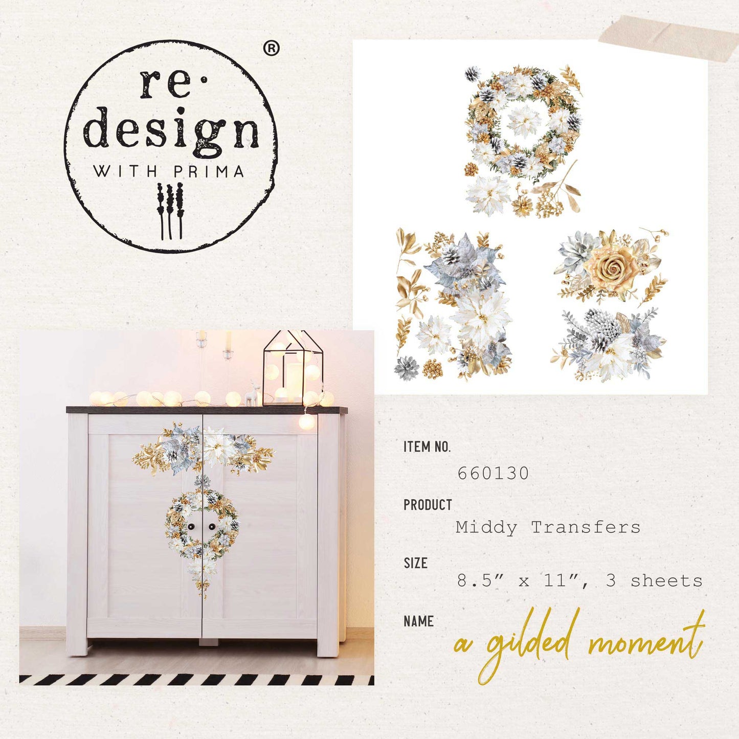 A Gilded Moment - Middy Transfer - Redesign with Prima