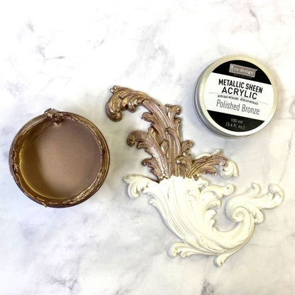 Polished Bronze Acrylic Metallic Sheen- art paint - Decor Paint